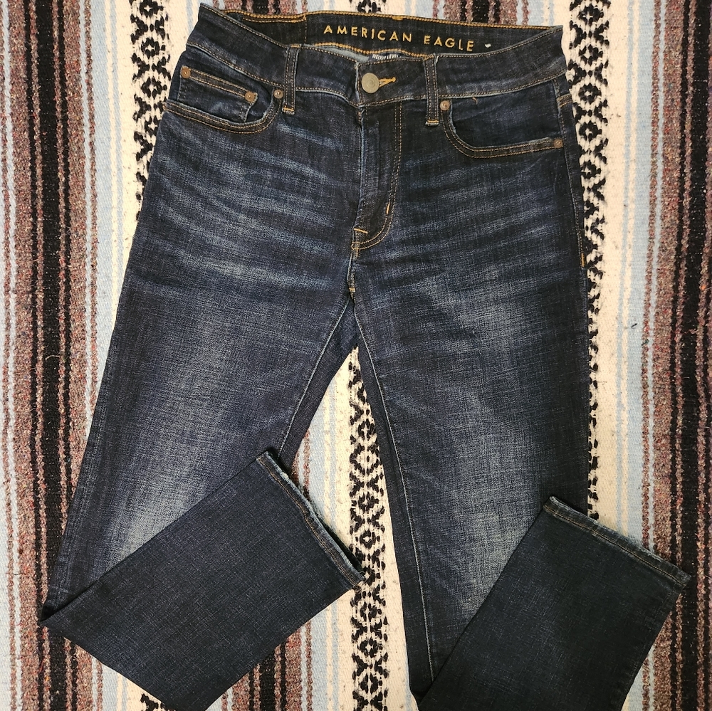 AMERICAN EAGLE Men's Next Level Flex Slim Straight Jean